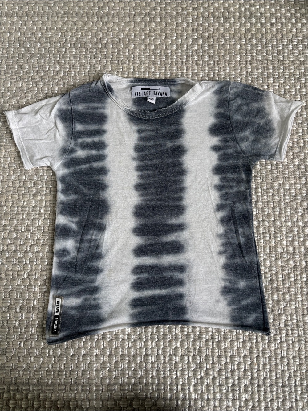 Vintage Havana Kids Short Sleeve Tie-Dye Tee - White & Gray